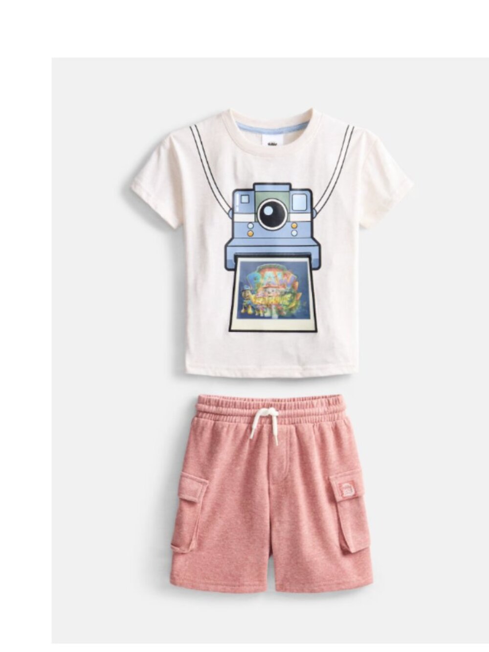 PAW Patrol Boys 2-Piece Graphic Tee & Fleece Cargo Shorts Set